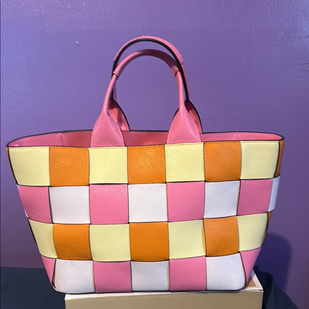 Kate Spade Basket Weave Tote Bag - Picture 2 of 7
